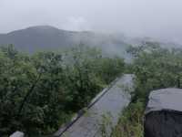 煙雨急行登嵩山