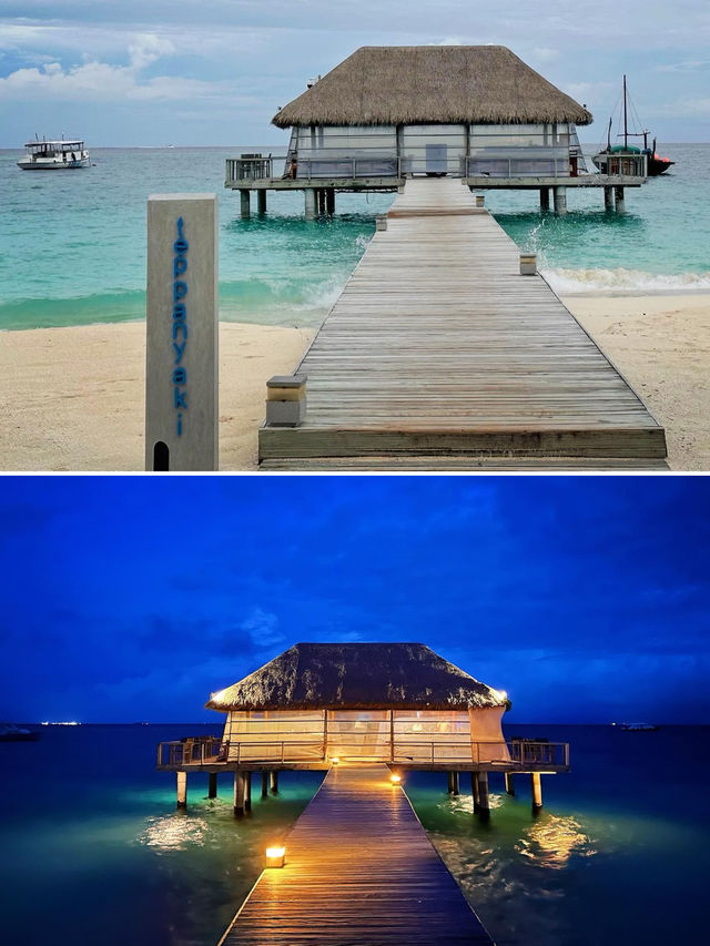 馬爾代夫維拉沙魯島度假村～不可錯過的美味之海上日式鐵板餐廳
