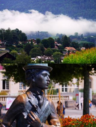 A chance encounter with Chaplin at the Modern Times Hotel in Vevey, Switzerland.