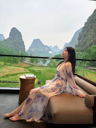 Don't ask! It's not Photoshopped! I'm literally living inside a Yangshuo landscape painting!