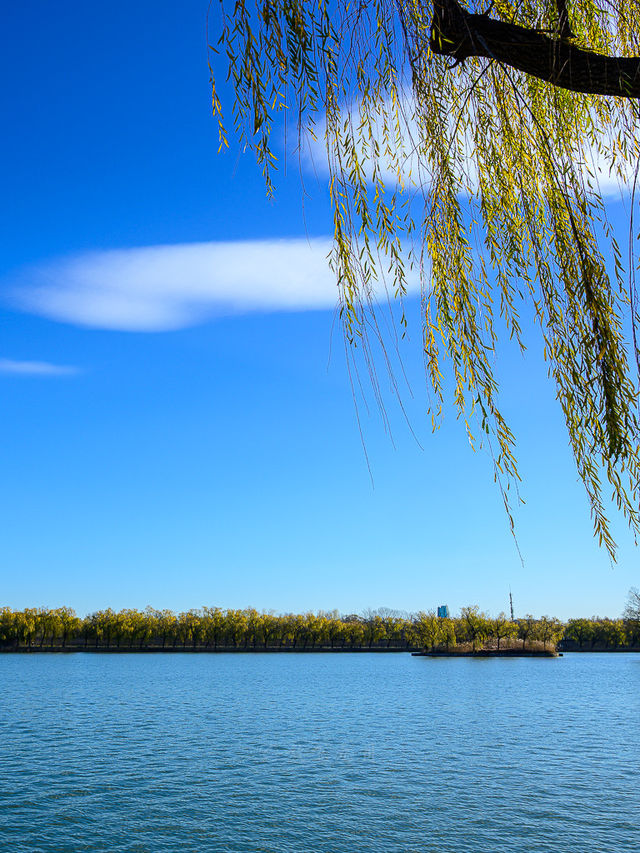 1204頤和園日出，西山橘紅像七彩丹霞
