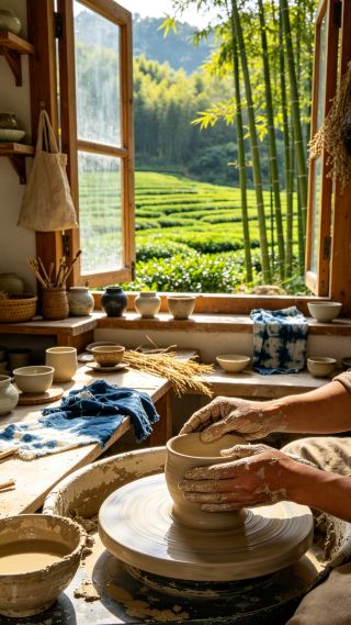 Pujiang cultural tourism summer check-in: tea picking, boating, pottery one-stop rural experience
