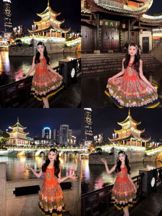 夜景的甲秀樓更出片，一閣臨水立，千古甲秀名