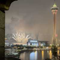 Fireworks and Night view macau peninsula 