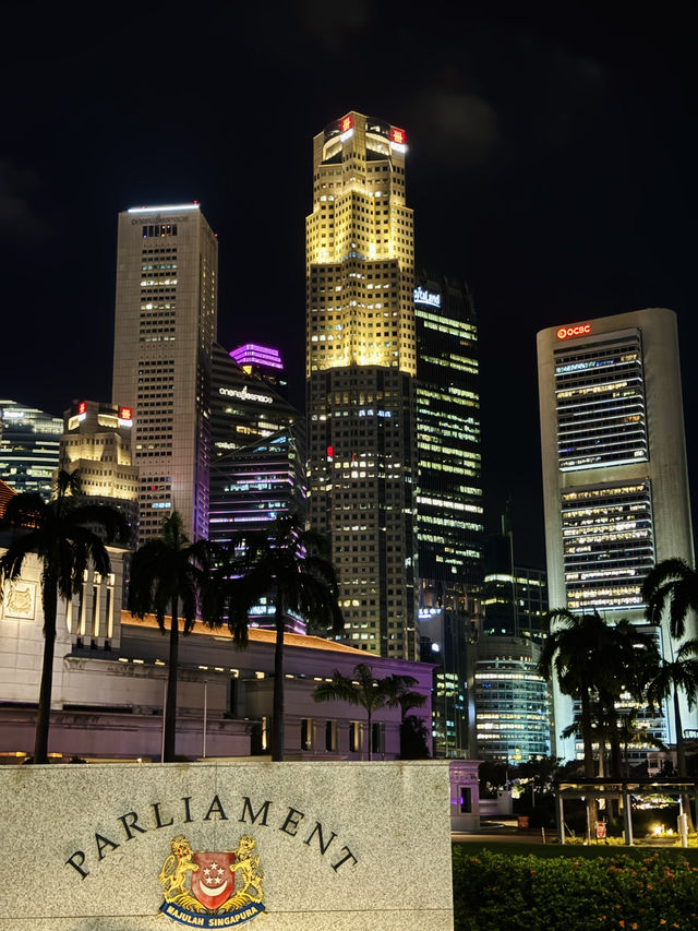 🇸🇬 Singapore’s Cityscape: A Dazzling Nighttime Spectacle