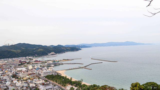 淡路島景點：洲本城跡，俯瞰紀淡海峽
