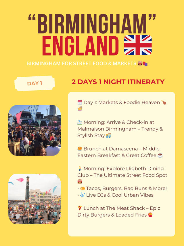 Birmingham 2days itinerary ✈️