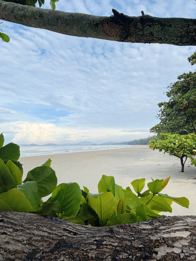 หาดทรายขาว กว้างๆ ยาวๆ ที่แหลมแม่พิมพ์ ระยอง