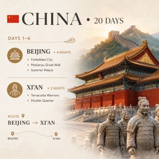 中国20日間：一生に一度は行きたい究極の周遊ルート！