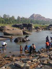Morning by the Tungabhadra River in Hampi