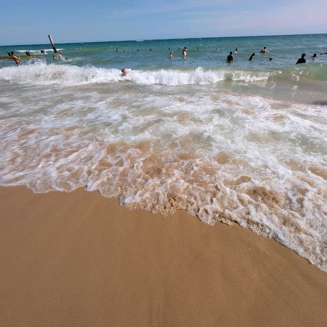 Sandy beach in England 
