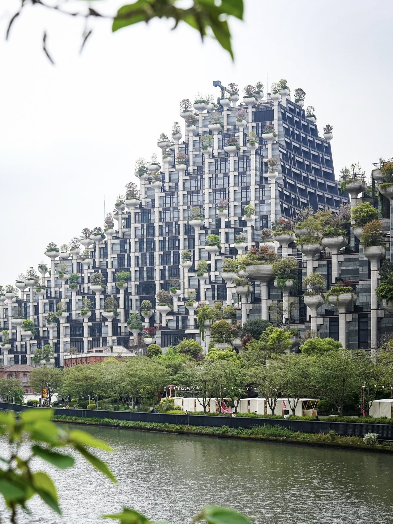 Ready to be wowed? 🌱✨ Let me introduce you to the most mind-blowing spot I found in Shanghai: Tianan Thousand Trees, the “Hanging Gardens of Babylon”. If you’re looking for a city escape that feels straight out of a fantasy movie, this is it.

Tianan Thousand Trees (address: 600 Moganshan Road, Putuo District, Shanghai; open daily 10am–10pm) is a multi-level park/complex that looks like a castle suspended in midair. Walking in felt like stepping into another dimension—green everywhere, trees growing from every surface, vertical gardens climbing higher than you expect.

Must-See Photo Spots 📸:
1. Hit the main entrance for an epic shot of the full structure covered in greenery.
2. Cross the river bridge towards the senior center, then walk about 100 meters along the riverside—don’t miss the view where the community garden and rooftop garden line up perfectly, adding a ton of depth to your pics.

Insider tip: Go early to avoid crowds and take your time exploring both the ground level gardens and upper terraces. This place is huge, so comfy shoes are a must!

Getting Around 🚇: Take Shanghai Metro Line 13 to Jiangning Road, then walk 6 minutes to the park entrance.

🥢Food: Grab a snack at one of the cafes on site, or head to nearby Suzhou Creek for trendy restaurants and riverside chill vibes.

💡Key Tips: No entry fees for the main garden areas, but bring a water bottle for the walk. Spring and autumn are the best for lush greenery and comfortable weather.

#ShanghaiDreaming  #UrbanJungle  #TravelTips  #ChinaHiddenGems #travel #travel2026 #china 