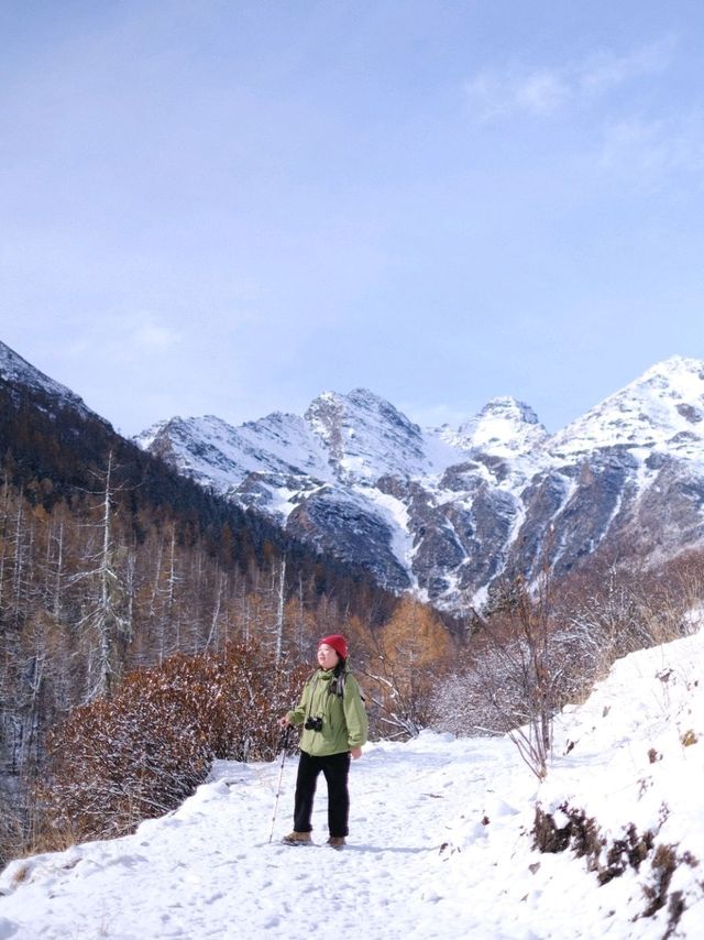 Autumn's First Snow In Xuema Valley