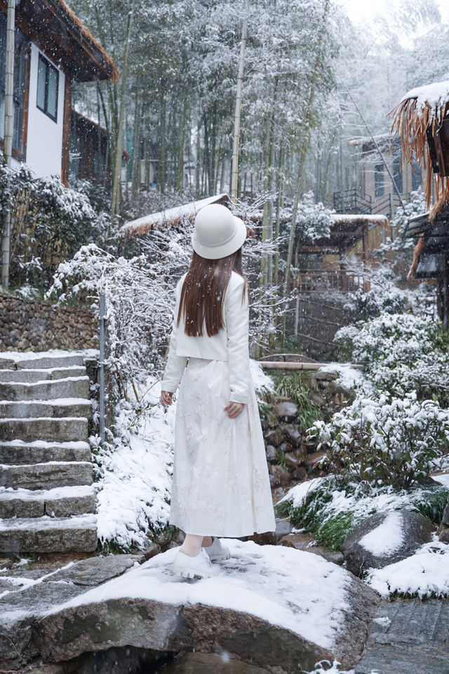 “雪是神的煙火”這裡不是北海道，是安吉！