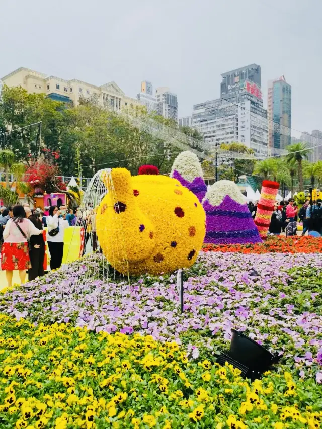 香港のビクトリア公園で開催される花展