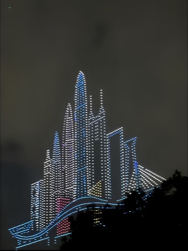 深圳萬架無人機國慶第一場秀來啦。