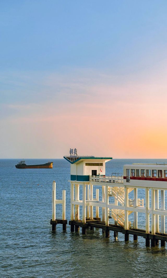 溫州洞頭宮崎駿｜海上列車｜落日晚霞