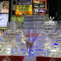 札幌　札幌観光　2023さっぽろ雪まつり　すすきの会場の氷像が芸術だった！