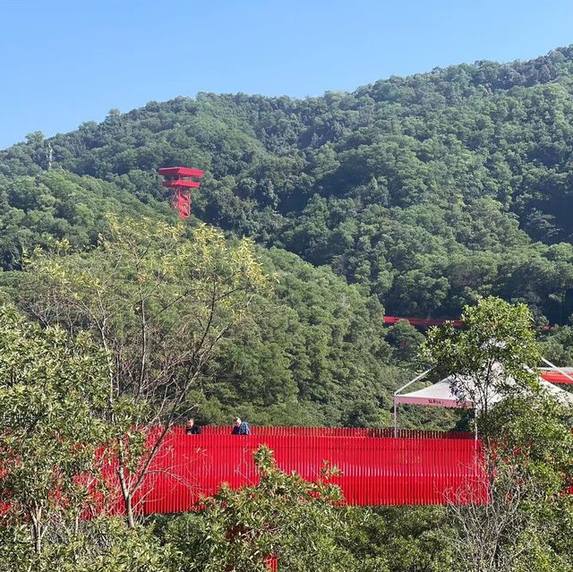 深圳虹橋公園 紅色廊橋