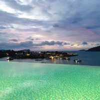 馬來西亞🇲🇾沙巴✨🌊浪漫🈵️分泳池夜景🌃📍 Kota Kinabalu Marriott Hotel