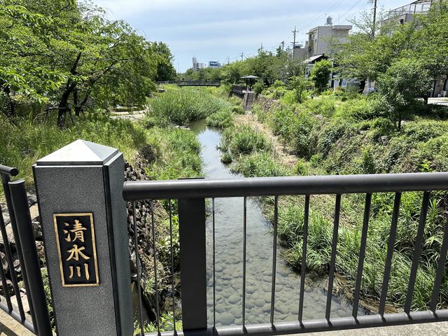 岐阜。岐阜駅南口。ホタルが楽しめる『清水緑地』と『清水川プロムナード』付近には『御鮨街道』もあります。