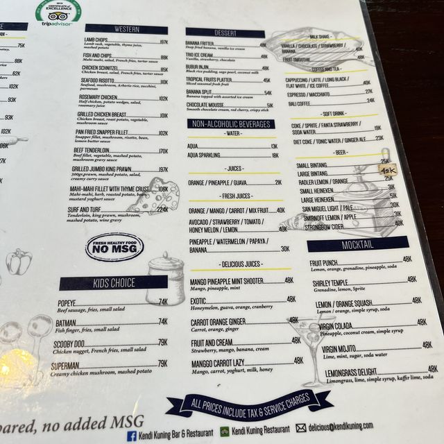 Good quality food in Seminyak