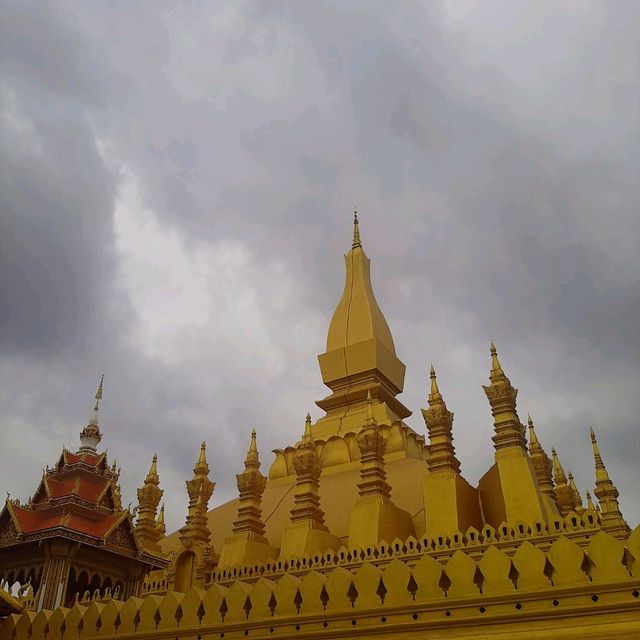 Golden Buddhist Temple in Vientiane