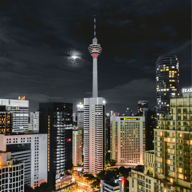 KL Tower at night