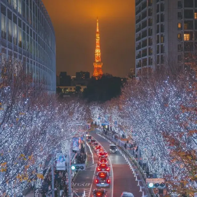 東京夜晚的街道 