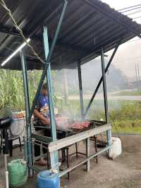 Famous spicy blue rice in Kuala Lipis