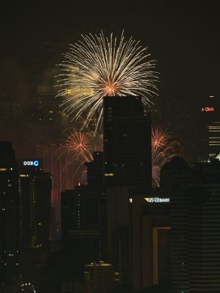 With Fireworks as the Brush and the Night Sky as the Canvas