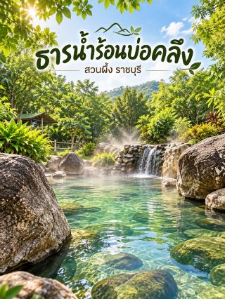 ธารน้ำร้อนบ่อคลึง สวนผึ้ง ราชบุรี