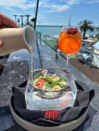 With view on the ocean spritz