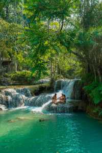 Laos Travel | Luang Prabang, please leave half a day to visit Kuang Si Waterfall.