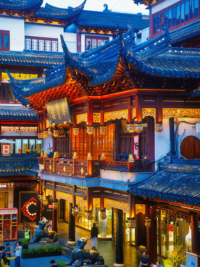 上海豫園中秋亮燈啦親身遊玩路線攻略。