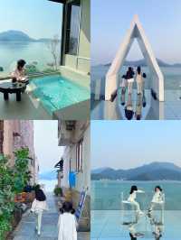 浪漫，在海景房裏躺着看日出，泡私家溫泉～