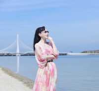 海花島嘅濱海公園，長長嘅椰夢長廊，隨手一拍都係大片
