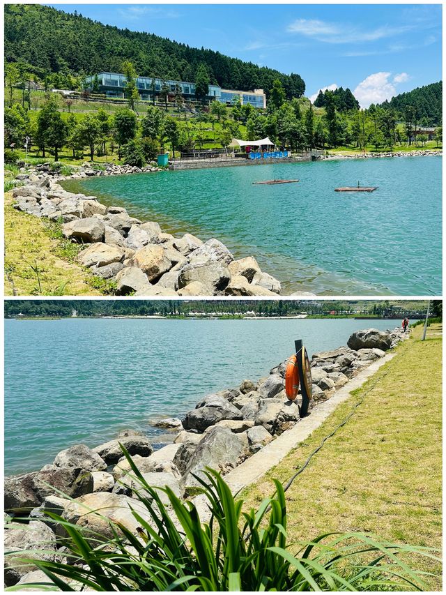 南天湖景區湖光山色山間小徑走走看看心情大好