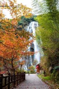 彩虹瀑布秋日盛景