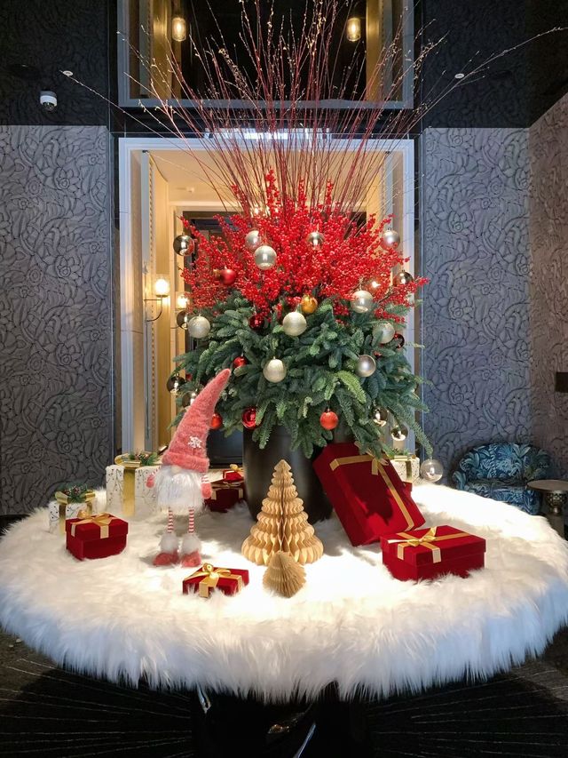 聖誕拍照,前灘華爾道夫紅絲絨聖誕樹 聖誕拍照,前灘華爾道夫紅絲絨聖誕樹