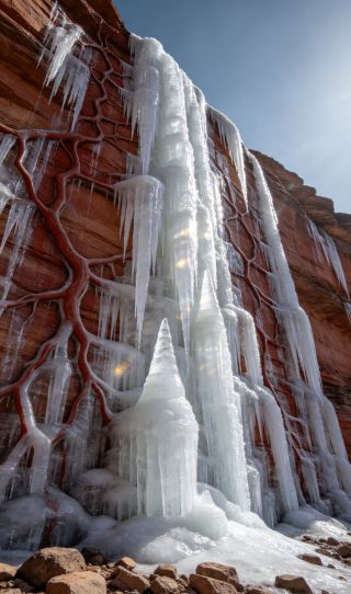 ลักษณะภูมิประเทศแบบดานเซียที่อาศัยน้ำเป็นหลักและหินสีแดงปกคลุมด้วยหิมะ: ไขปริศนาช่วงเวลาทางธรณีวิทยา ณ ละติจูด 37° เหนือ