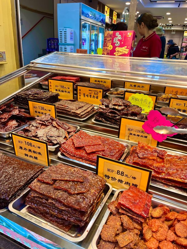 맛있는 게 잔뜩! 마카오 육포&쿠키 거리🥓🍪