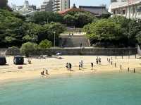 沖縄・那覇。『波の上橋』から『波の上ビーチ』と『波上宮』観光