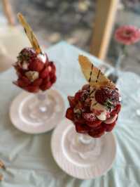 【福岡グルメ】『和』な趣のフランス料理屋で味わえるパフェ🍓