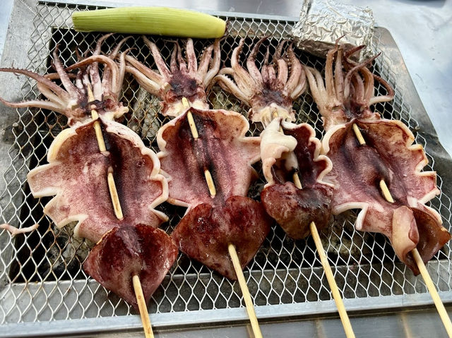 屏東琉球 新鮮的海貨就是好吃 上好炭烤