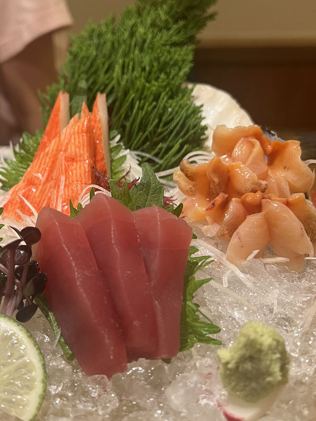 Enjoy sushi in a cozy space