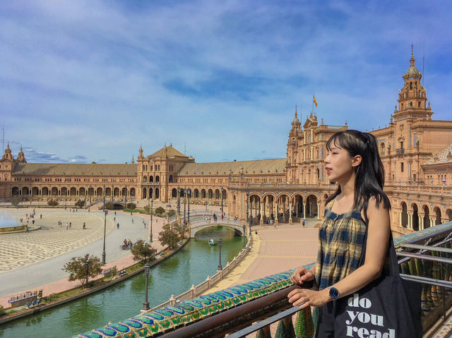 🇪🇸여긴어디야?라고 물어보는 이곳은 세비야 스페인광장🇪🇸