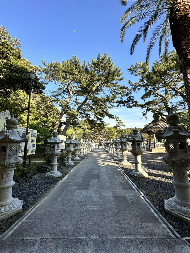 【千葉】続く参道に並ぶ灯篭 が美しい景観