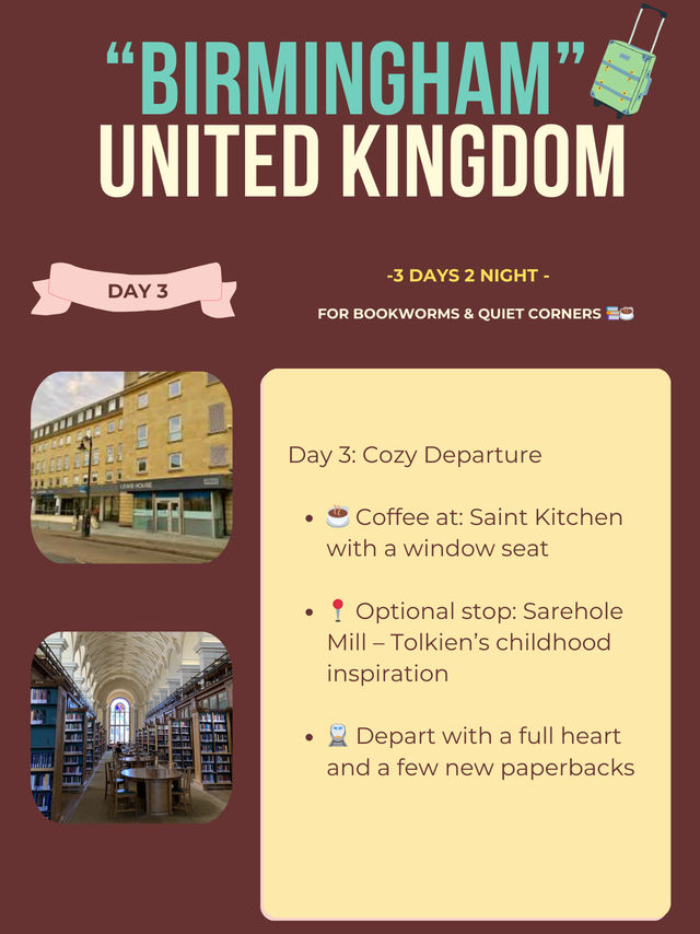Birmingham 3-days itinerary 🫧