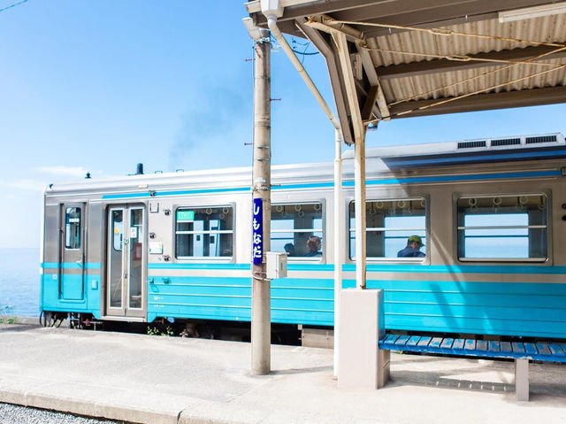 愛媛🇯🇵 最美的海景無人車站🚉下灘站